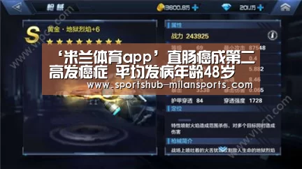 ‘米兰体育app’直肠癌成第二高发癌症 平均发病年龄48岁(图3) 米兰体育app